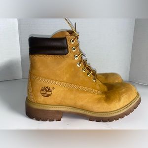 Timberland Double Collar Boots Mens Wheat Nubuck  73540 Size 9